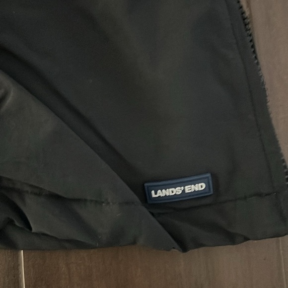 Lands’ End Little Kids Iron Knee Insulated Winter Snow Bibs in Black - Picture 3 of 5